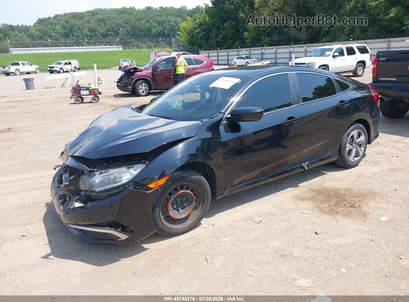 2HGFC2F67KH605464 2019 HONDA CIVIC Black Առջևի ձախ երեք քառորդ տեսարան