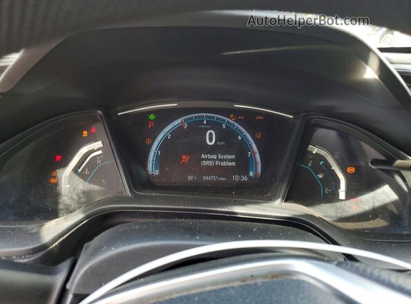 2HGFC2F67LH504278 2020 HONDA CIVIC White Vista del cuadro de instrumentos