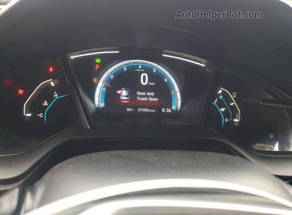 2HGFC2F68KH501114 2019 HONDA CIVIC Red Vista del cuadro de instrumentos