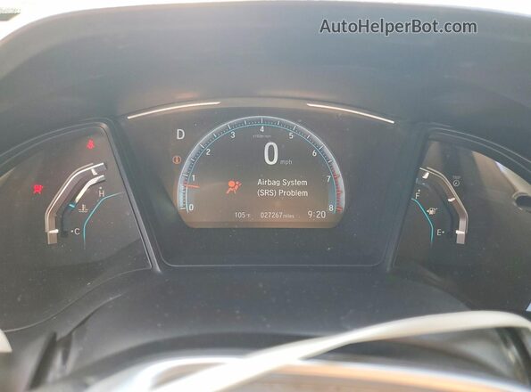 2HGFC2F68KH512081 2019 HONDA CIVIC Red Instrument cluster view