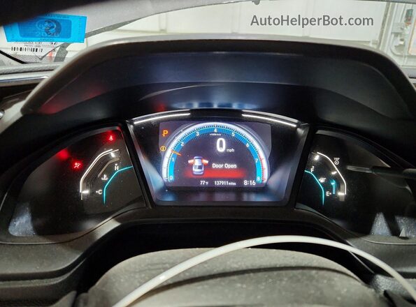 2HGFC2F68KH535828 2019 HONDA CIVIC Gray Instrument cluster view