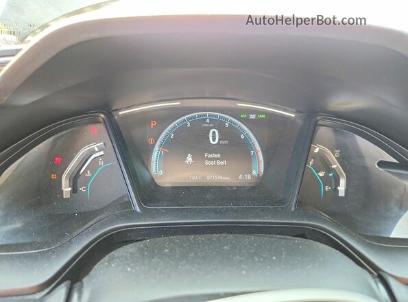 2HGFC2F68KH538664 2019 HONDA CIVIC Черный Вид щитка приборов