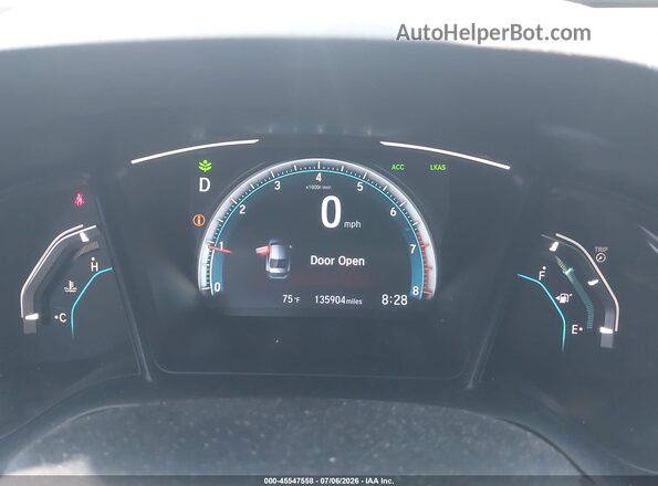 2HGFC2F68KH540740 2019 HONDA CIVIC Gray Widok tylnych siedzeń