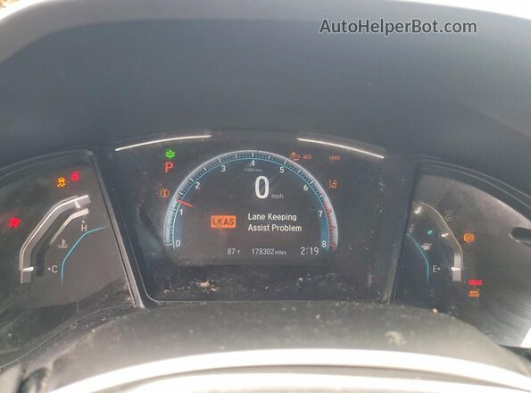 2HGFC2F68KH590425 2019 HONDA CIVIC Black Սարքավորումների վահանակի տեսք