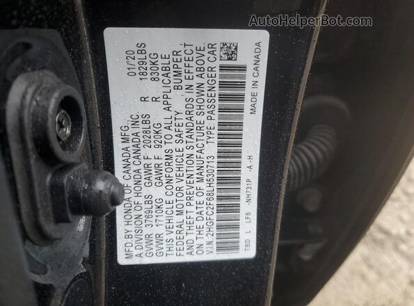 2HGFC2F68LH530713 2020 HONDA CIVIC Черный Вид наклейки с VIN-кодом