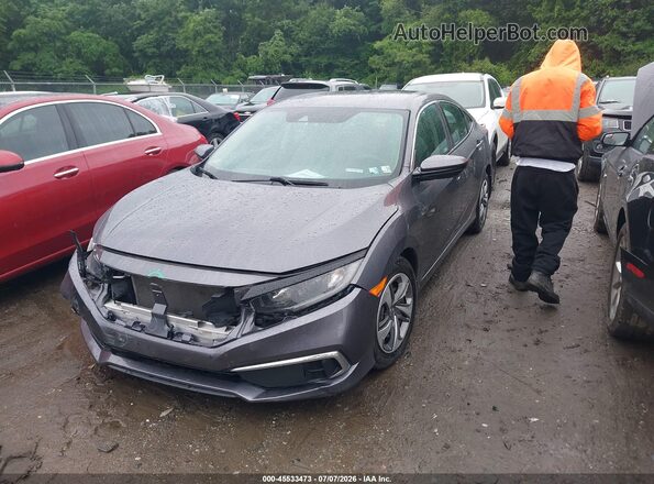 2HGFC2F69KH579353 2019 HONDA CIVIC Gray Առջևի ձախ երեք քառորդ տեսարան