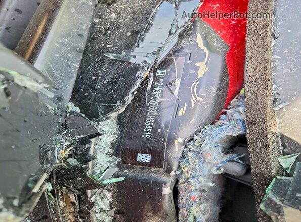 2HGFC2F69LH554518 2020 HONDA CIVIC Red VIN կոդի պիտակի տեսք