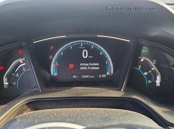 2HGFC2F69MH501013 2021 HONDA CIVIC Gray Vista del cuadro de instrumentos