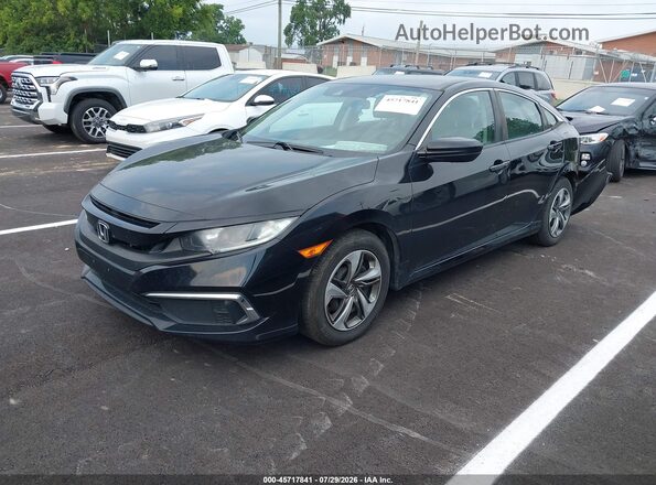 2HGFC2F6XKH509442 2019 HONDA CIVIC Black წინა მარცხენა ხედი სამი მეოთხედიდან