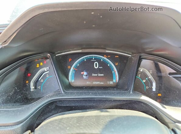 2HGFC2F6XKH543459 2019 HONDA CIVIC Gray Vista del cuadro de instrumentos