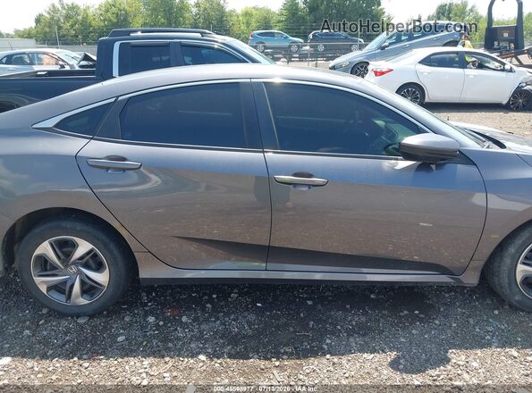 2HGFC2F6XKH575702 2019 HONDA CIVIC Серый Вид задней части салона