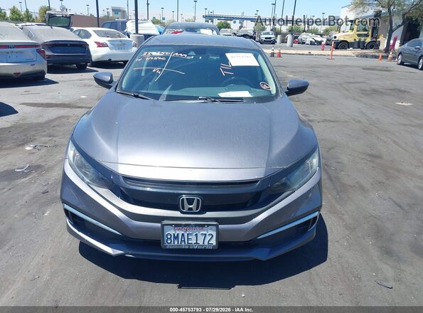 2HGFC2F6XKH591429 2019 HONDA CIVIC Gray ხელსაწყოთა პანელის ხედი