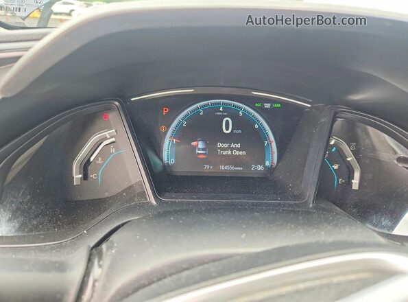 2HGFC2F6XKH593195 2019 HONDA CIVIC Blue ხელსაწყოთა პანელის ხედი