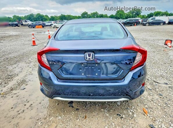 2HGFC2F6XKH593195 2019 HONDA CIVIC Blue უკანა ხედი