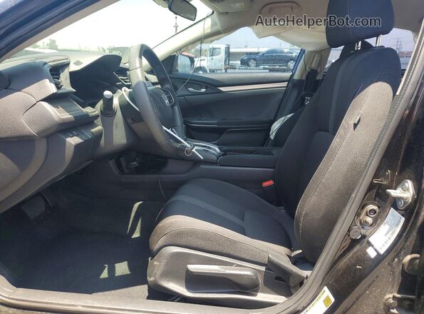 2HGFC2F6XLH587639 2020 HONDA CIVIC Black წინა სალონის ხედი