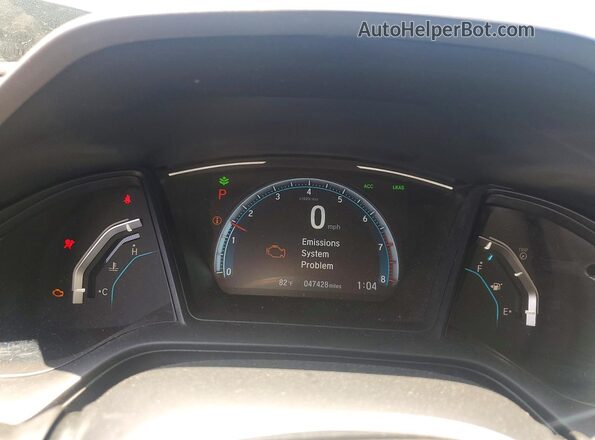 2HGFC2F6XLH587639 2020 HONDA CIVIC Black ხელსაწყოთა პანელის ხედი