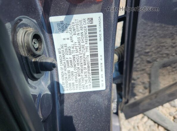 2HGFC2F6XMH507774 2021 HONDA CIVIC Gray Vista del compartimento del motor