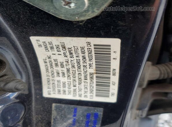 2HGFC2F70JH586280 2018 HONDA CIVIC Blue Շարժիչի բաժամունքի տեսք