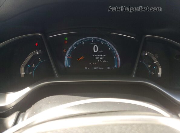 2HGFC2F70JH589017 2018 HONDA CIVIC Blue Սարքավորումների վահանակի տեսք