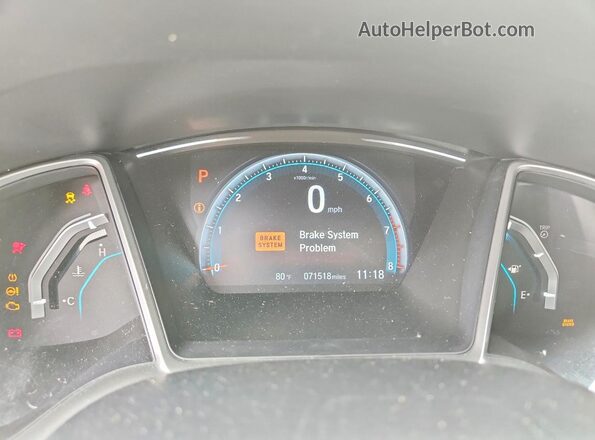 2HGFC2F70JH597019 2018 HONDA CIVIC Серый Вид щитка приборов