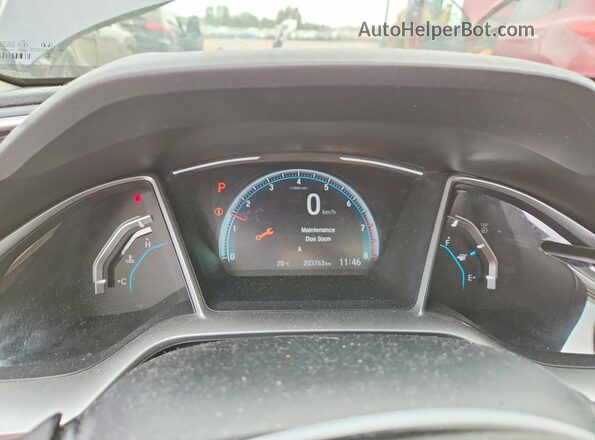 2HGFC2F70KH009184 2019 HONDA CIVIC Серый Вид щитка приборов