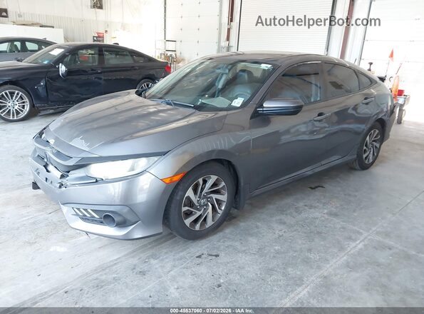 2HGFC2F71GH526453 2016 HONDA CIVIC Gray Առջևի ձախ երեք քառորդ տեսարան