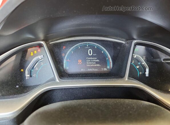 2HGFC2F71GH543480 2016 HONDA CIVIC Red Instrument cluster view