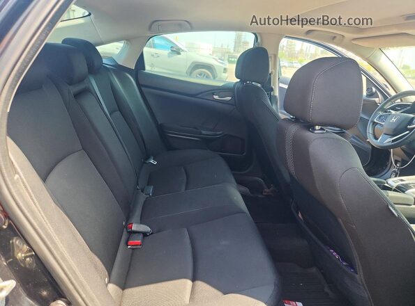 2HGFC2F72GH004995 2016 HONDA CIVIC Black უკანა სავარძლების ხედი