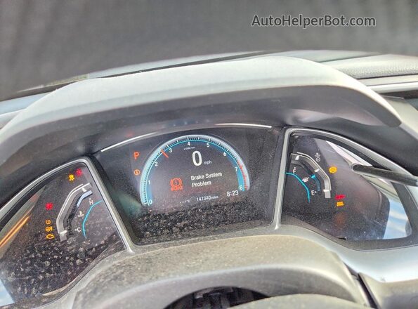 2HGFC2F72JH602821 2018 HONDA CIVIC Silver Вид щитка приладів