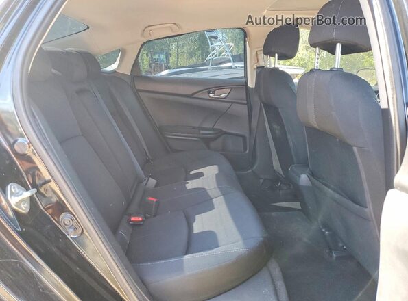 2HGFC2F72KH035222 2019 HONDA CIVIC Black უკანა სავარძლების ხედი