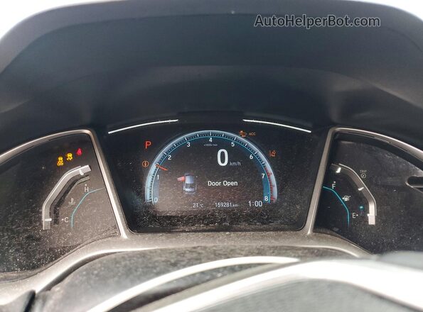 2HGFC2F72MH010873 2021 HONDA CIVIC Black Vista del cuadro de instrumentos