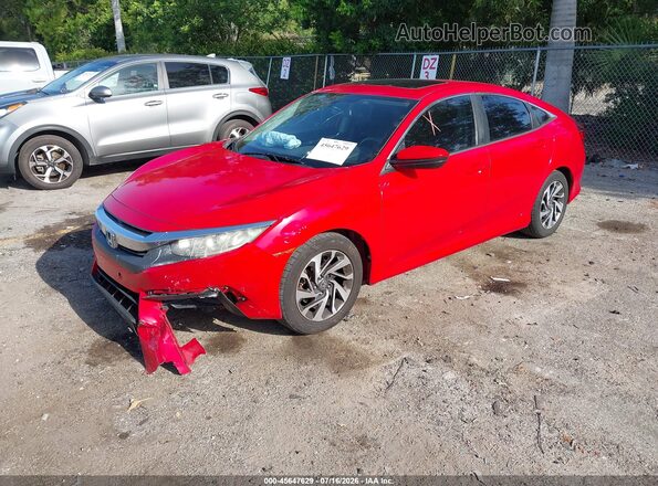 2HGFC2F73GH545781 2016 HONDA CIVIC Red Առջևի ձախ երեք քառորդ տեսարան