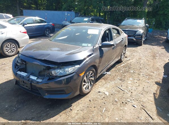 2HGFC2F73JH571725 2018 HONDA CIVIC Gray Առջևի ձախ երեք քառորդ տեսարան