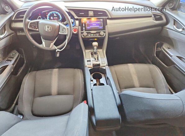 2HGFC2F73JH609521 2018 HONDA CIVIC Blue Вид панелі приладів
