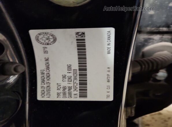 2HGFC2F73KH029008 2019 HONDA CIVIC Black VIN կոդի պիտակի տեսք
