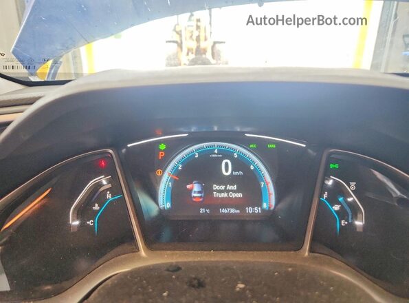 2HGFC2F73MH015130 2021 HONDA CIVIC Blue Вид щитка приладів
