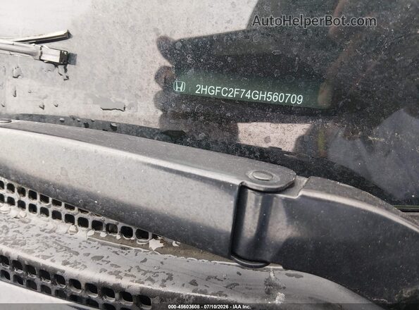 2HGFC2F74GH560709 2016 HONDA CIVIC Black Engine compartment view