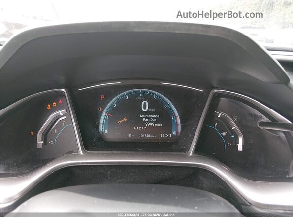 2HGFC2F74HH567452 2017 HONDA CIVIC White უკანა სავარძლების ხედი