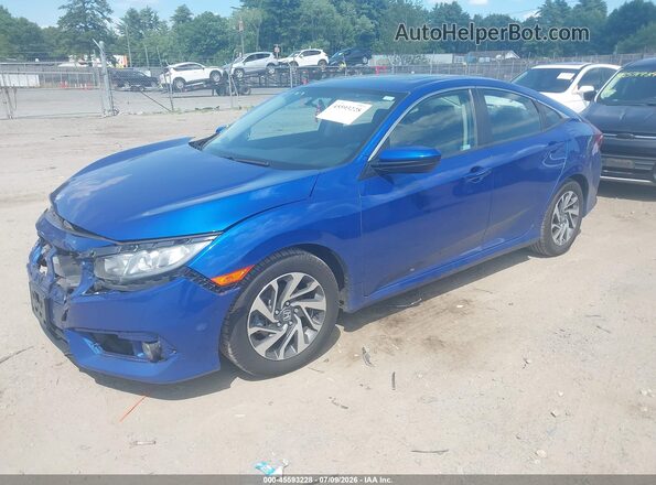 2HGFC2F74JH581731 2018 HONDA CIVIC Blue წინა მარცხენა ხედი სამი მეოთხედიდან