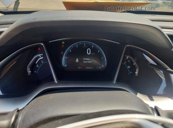 2HGFC2F75GH006577 2016 HONDA CIVIC Silver Вид щитка приладів