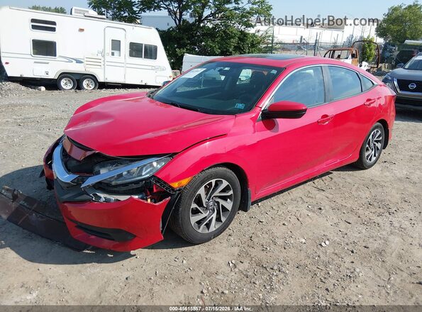 2HGFC2F75HH504716 2017 HONDA CIVIC Red Առջևի ձախ երեք քառորդ տեսարան