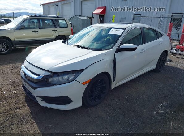 2HGFC2F75JH543232 2018 HONDA CIVIC White წინა მარცხენა ხედი სამი მეოთხედიდან