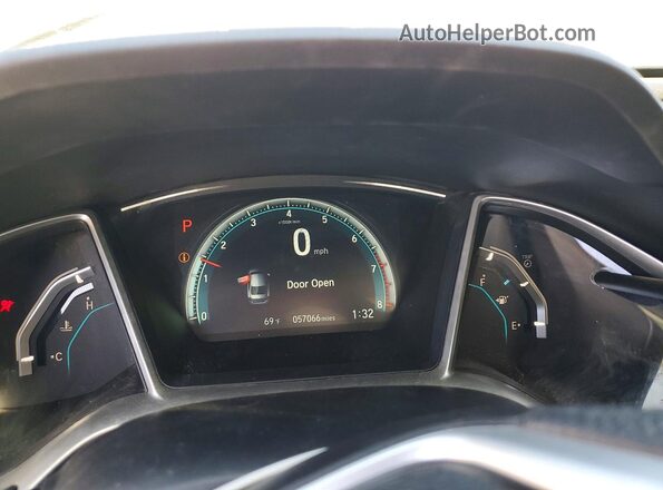 2HGFC2F75JH546096 2018 HONDA CIVIC Black Vista del cuadro de instrumentos