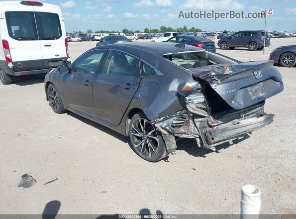 2HGFC2F75JH576859 2018 HONDA CIVIC Gray Задня ліва чверть