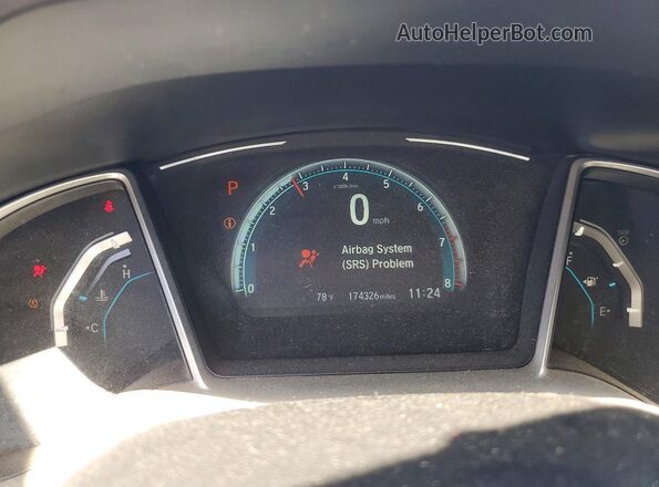 2HGFC2F76HH556436 2017 HONDA CIVIC Black ხელსაწყოთა პანელის ხედი