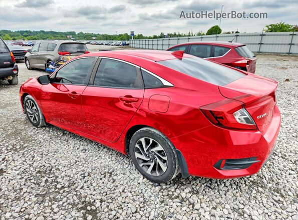 2HGFC2F76JH527654 2018 HONDA CIVIC Red Trasero izquierdo