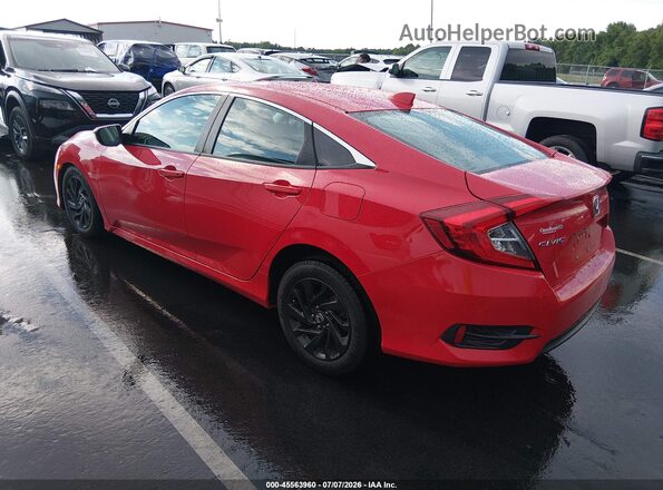 2HGFC2F76JH611134 2018 HONDA CIVIC Красный Задняя левая четверть