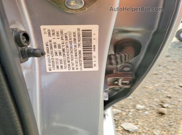 2HGFC2F77GH528465 2016 HONDA CIVIC Gray Вид підкапотного простору