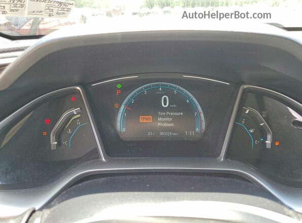 2HGFC2F77HH511165 2017 HONDA CIVIC Blue Instrument cluster view