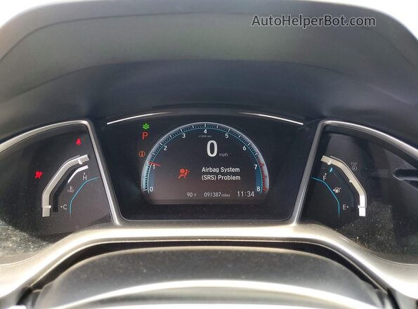 2HGFC2F77JH580573 2018 HONDA CIVIC Silver ხელსაწყოთა პანელის ხედი